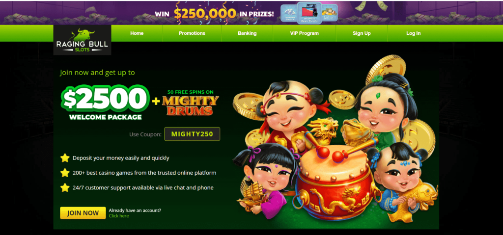 Raging Bull Casino No Deposit Bonus